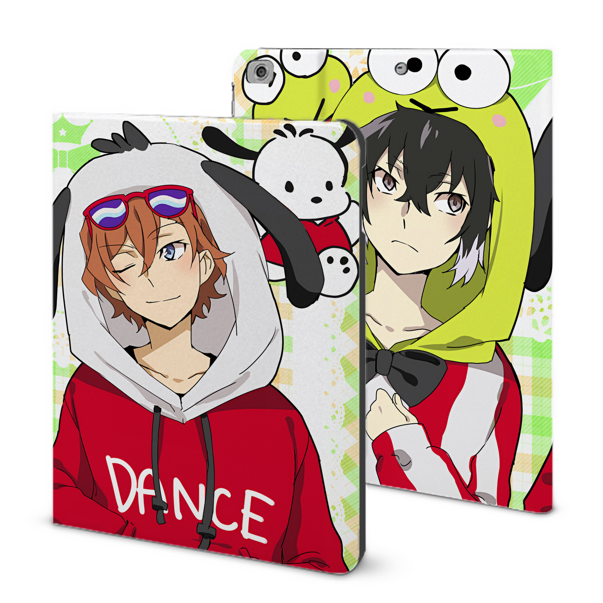 （画像用） 文豪ストレイドッグス Bungo Stray Dogs IPad ケース ブック型 PUレザー TPU 耐衝撃 軽量 薄型 ペン収納なし 全面保護 IPad 各モデル対応
